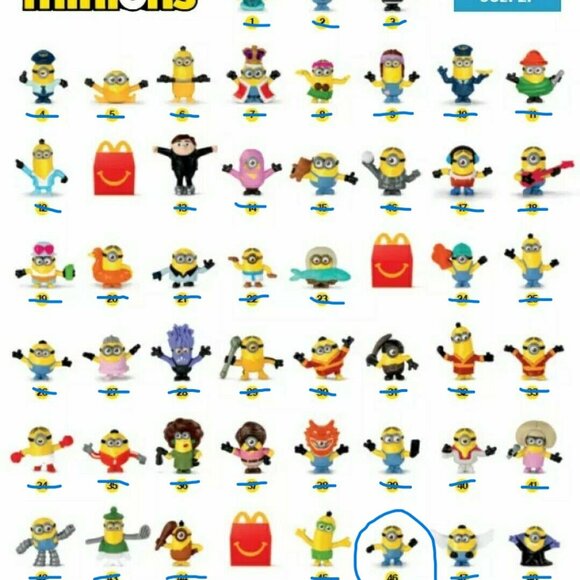 48 MINIONS Figures 2020 Rise of Gru McDonalds Happy Meal Toys No Duplicates USA - Picture 8 of 9